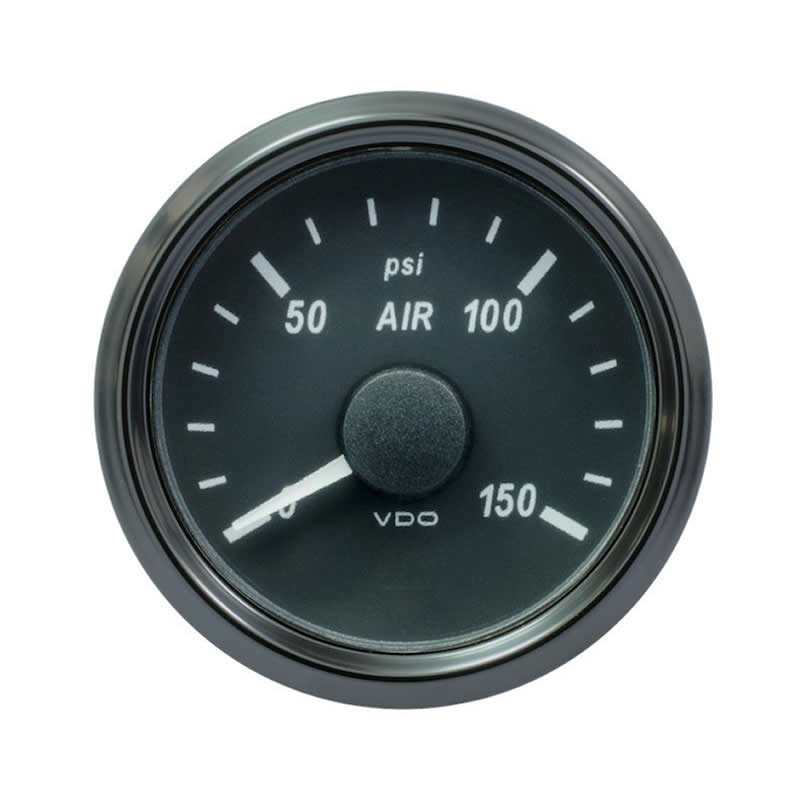 VDO SingleViu Air Pressure 150PSI Black 52mm